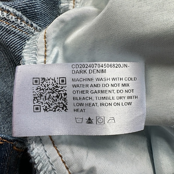 NWT | CIDER WIDE LEG HIGH RISE DARK WASH JEANS | EXTRA LARGE - Picture 4 of 10